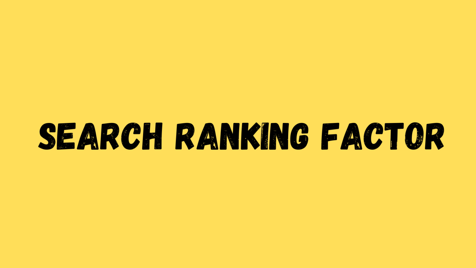 SERP ranking factor