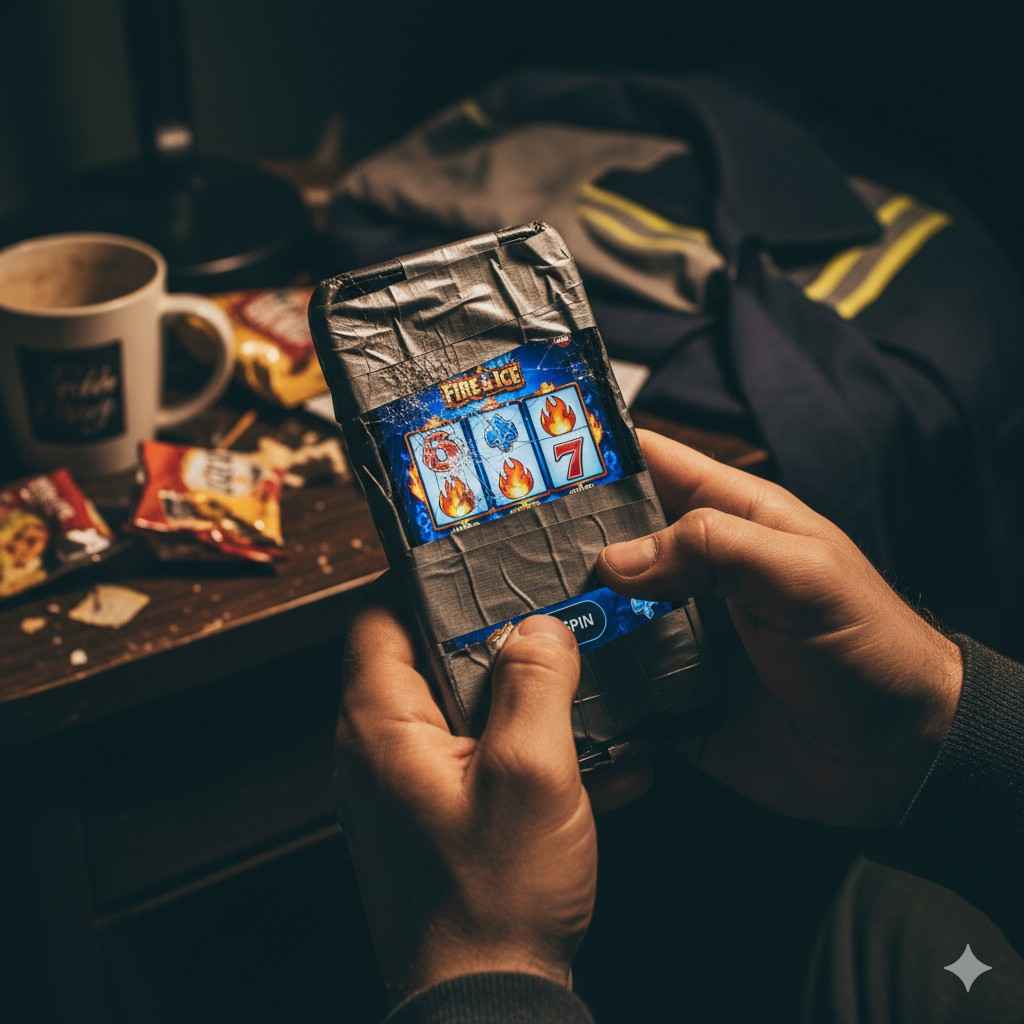 A smartphone with a 20-minute timer set next to an hourglass on a wooden desk, representing responsible time limits for gaming.